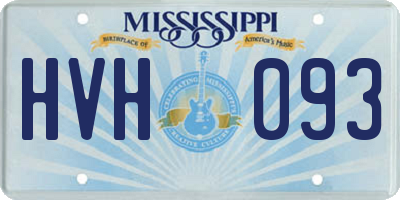 MS license plate HVH093