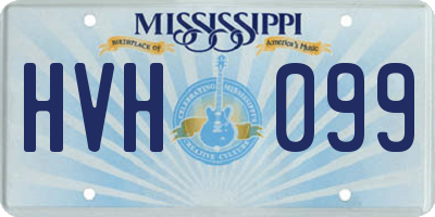 MS license plate HVH099