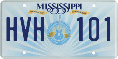 MS license plate HVH101