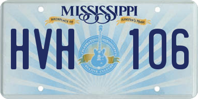 MS license plate HVH106