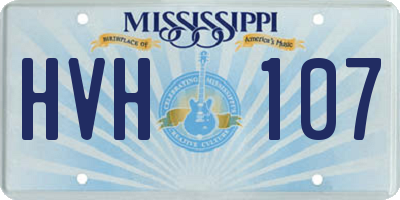MS license plate HVH107