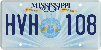 MS license plate HVH108