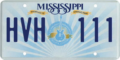 MS license plate HVH111
