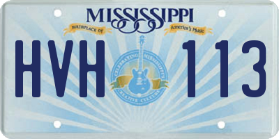 MS license plate HVH113