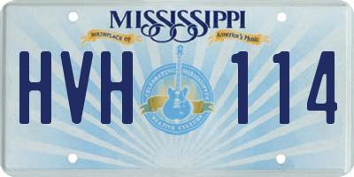 MS license plate HVH114
