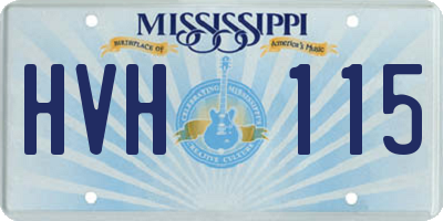 MS license plate HVH115
