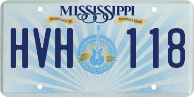 MS license plate HVH118
