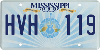 MS license plate HVH119