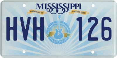 MS license plate HVH126
