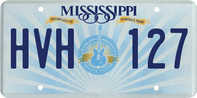 MS license plate HVH127