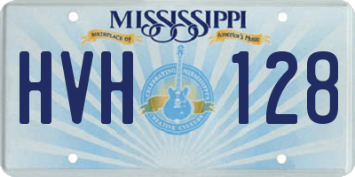 MS license plate HVH128