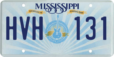 MS license plate HVH131