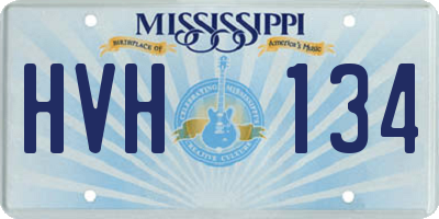 MS license plate HVH134