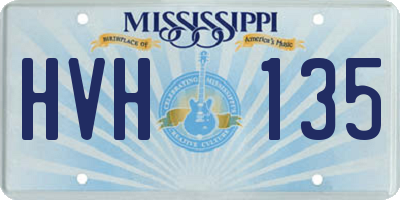 MS license plate HVH135
