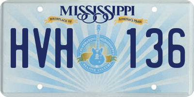 MS license plate HVH136