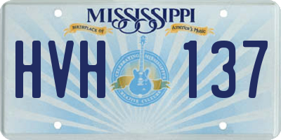 MS license plate HVH137