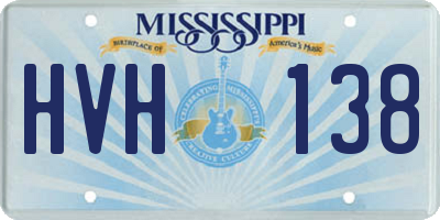 MS license plate HVH138