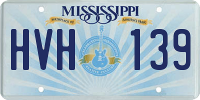 MS license plate HVH139