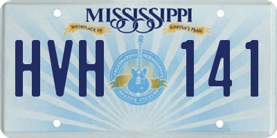 MS license plate HVH141