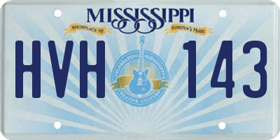 MS license plate HVH143