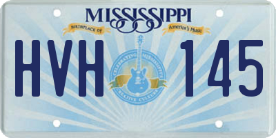 MS license plate HVH145