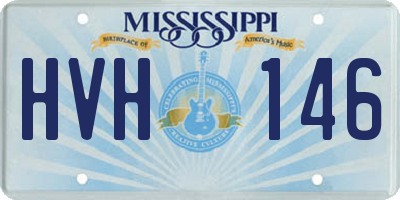 MS license plate HVH146