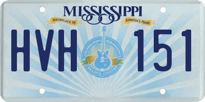 MS license plate HVH151