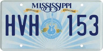 MS license plate HVH153