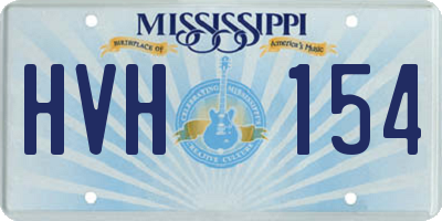 MS license plate HVH154