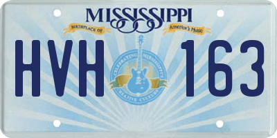 MS license plate HVH163