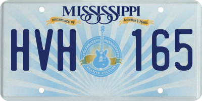 MS license plate HVH165