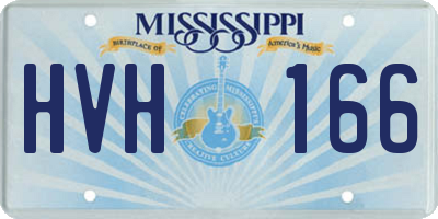 MS license plate HVH166