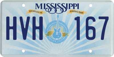 MS license plate HVH167