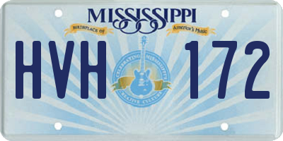 MS license plate HVH172