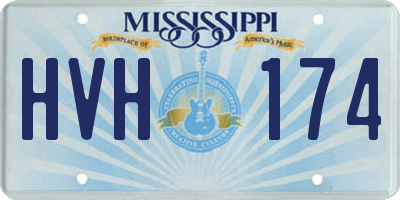MS license plate HVH174