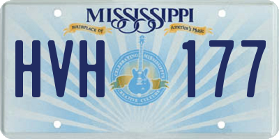 MS license plate HVH177