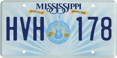 MS license plate HVH178