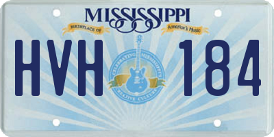 MS license plate HVH184