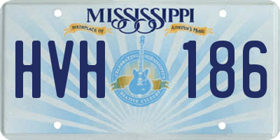MS license plate HVH186