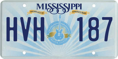 MS license plate HVH187