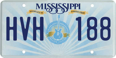MS license plate HVH188