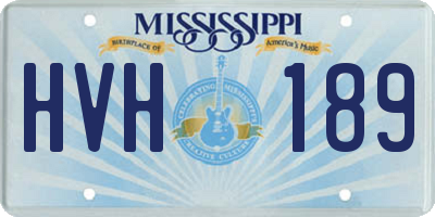 MS license plate HVH189