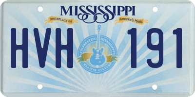 MS license plate HVH191