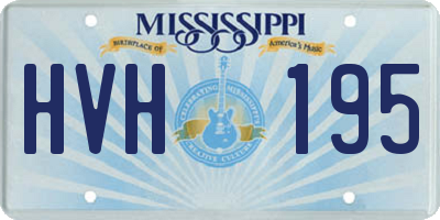 MS license plate HVH195