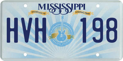 MS license plate HVH198