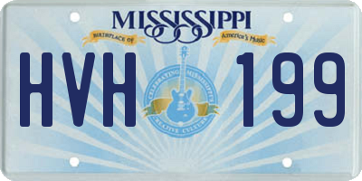 MS license plate HVH199