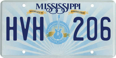 MS license plate HVH206