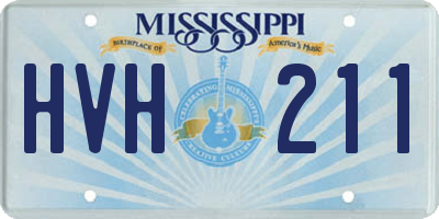 MS license plate HVH211
