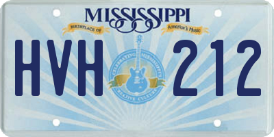 MS license plate HVH212