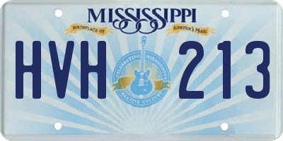 MS license plate HVH213